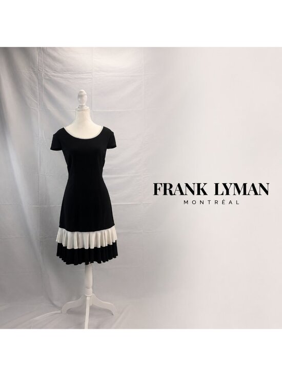 Frank Lyman Dresses & Skirts - FRANK LYMAN Black & White Ruffle Hem Dress – Size 8